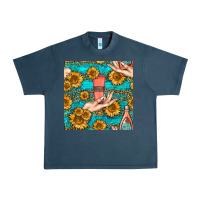 Midnight Navy hand cream nail polish remover and sunflowers with leopard and glitter Urban Heavy Tee - BundleAndBundleShop