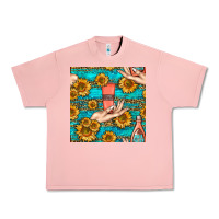 Salmon hand cream nail polish remover and sunflowers with leopard and glitter Urban Heavy Tee - BundleAndBundleShop