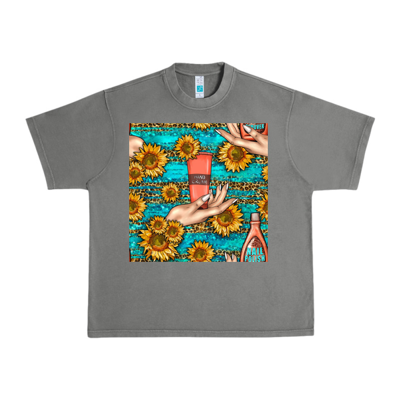 Hand Cream Nail Polish Remover And Sunflowers With Leopard And Glitter Urban Heavy Tee by BundleAndBundleShop | Teevron