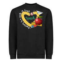 Black teaching is a work of heart Heavyweight Sweatshirt - JahusDesignShop