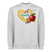 Heather Grey teaching is a work of heart Heavyweight Sweatshirt - JahusDesignShop