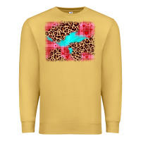 Antique Gold valentine's day leopard background Premium Sweatshirt - JahusDesignShop