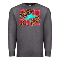 Charcoal Heather valentine's day leopard background Premium Sweatshirt - JahusDesignShop