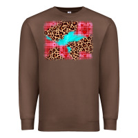 Chestnut valentine's day leopard background Premium Sweatshirt - JahusDesignShop