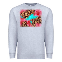 Heather Grey valentine's day leopard background Premium Sweatshirt - JahusDesignShop