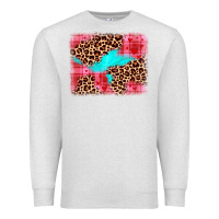 Oatmeal Heather valentine's day leopard background Premium Sweatshirt - JahusDesignShop
