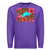 Purple valentine's day leopard background Premium Sweatshirt - JahusDesignShop