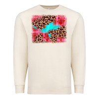 Sandshell valentine's day leopard background Premium Sweatshirt - JahusDesignShop