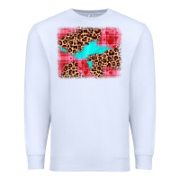 White valentine's day leopard background Premium Sweatshirt - JahusDesignShop