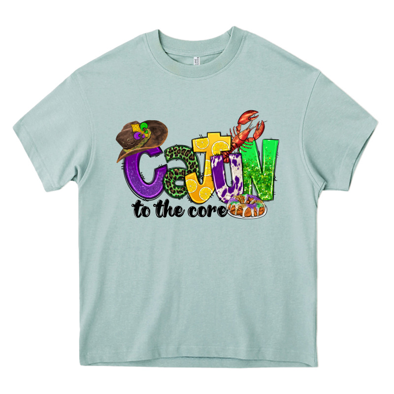 Cajun To The Core Mardi Gras Heavy Core Tee by CowGirlArtShop | Teevron