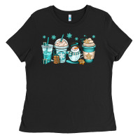 Winter Coffee Cups Ladies Tee | Teevron