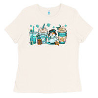 Bone winter coffee cups Ladies Tee - OliviaCreatesArt