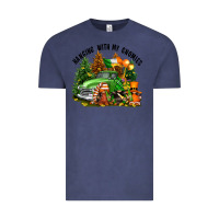 Vintage Denim St. Patricks Day hanging with my gnomies Vintage Tee - FaDigitalArtStudio