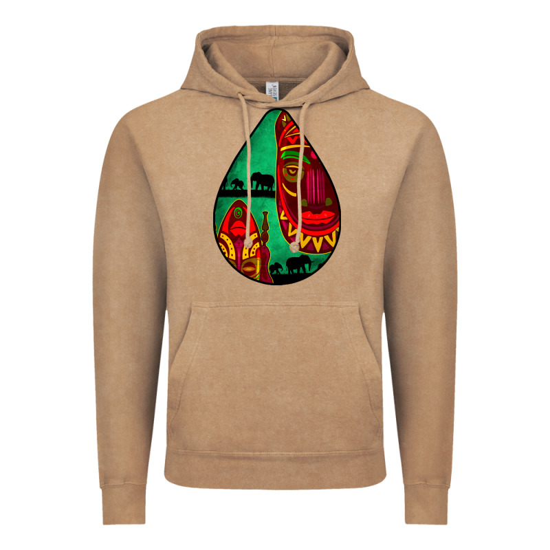 African Masks Teardrop  3 Vintage Hoodie by BundleAndBundleShop | Teevron