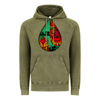 Vintage Olive african masks teardrop  3 Vintage Hoodie - BundleAndBundleShop