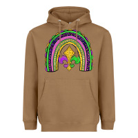 Toasted Coconut mardi gras fleur de lis rainbow Heavyweight Hoodie - JahusDesignShop