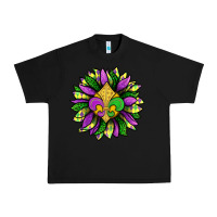 Black Mardi Gras Sunflower Urban Heavy Tee - BundleAndBundleShop