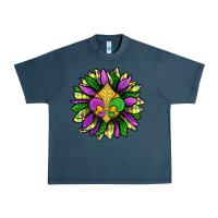Midnight Navy Mardi Gras Sunflower Urban Heavy Tee - BundleAndBundleShop
