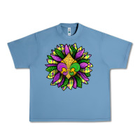 Pebble Blue Mardi Gras Sunflower Urban Heavy Tee - BundleAndBundleShop