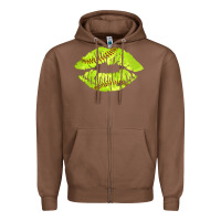 Chestnut softball lips Zipper Hoodie - AdoDesignShop