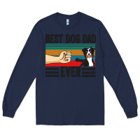 Navy Best Dog Dad Ever Long Sleeve Tee - Bettercallsaul