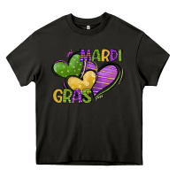 Asphalt mardi gras heart Heavy Core Tee - CowGirlArtShop