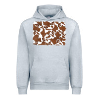 Heather Grey distressed chocolate milkshake cowhide Urban Hoodie - RanaPortraitStore