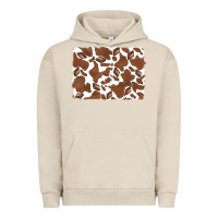 Pigment French Oak distressed chocolate milkshake cowhide Urban Hoodie - RanaPortraitStore