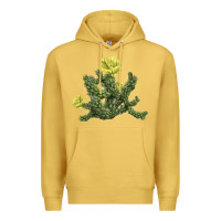Antique Gold whipple cholla cactus Premium Hoodie - LillyAllenDesigns