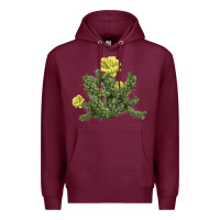 Burgundy whipple cholla cactus Premium Hoodie - LillyAllenDesigns