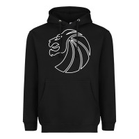 Black outline seven lions Heavyweight Hoodie - artisFamous