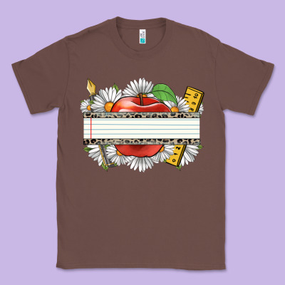 Floral Teacher Custom Name Classic Tee Designed By Cowgirlartshop