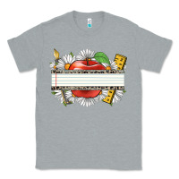 Heather Grey floral teacher custom name Classic Tee - CowGirlArtShop