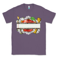 Lavender floral teacher custom name Classic Tee - CowGirlArtShop