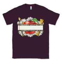 Plum floral teacher custom name Classic Tee - CowGirlArtShop
