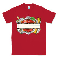 Red floral teacher custom name Classic Tee - CowGirlArtShop