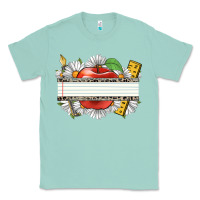 Seafoam floral teacher custom name Classic Tee - CowGirlArtShop