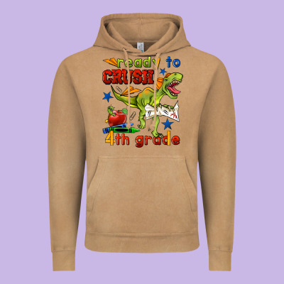 Ready To Crush 4th Grade Vintage Hoodie Designed By Bundleandbundleshop