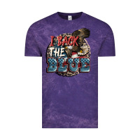 Cloud Purple I back the blue Vintage Tee - FaDigitalArtStudio