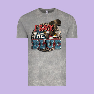 I Back The Blue Vintage Tee Designed By Fadigitalartstudio