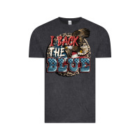 Vintage Black I back the blue Vintage Tee - FaDigitalArtStudio
