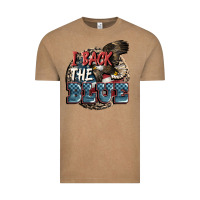 Vintage Coffee I back the blue Vintage Tee - FaDigitalArtStudio
