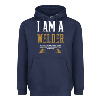 Navy I Am A WELDER - WELDER Job Gift Funny Heavyweight Hoodie - artisFamous