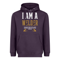 Plum I Am A WELDER - WELDER Job Gift Funny Heavyweight Hoodie - artisFamous