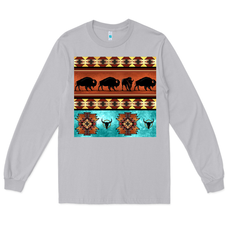 Native American Aztec Seamless Pattern 2 Long Sleeve Tee by BundleAndBundleShop | Teevron