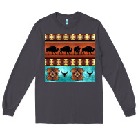 Smoke native american aztec seamless pattern 2 Long Sleeve Tee - BundleAndBundleShop