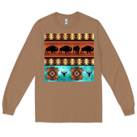 Toasted Coconut native american aztec seamless pattern 2 Long Sleeve Tee - BundleAndBundleShop