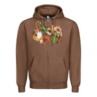 Chestnut horseshoe cowhide cactus patch Zipper Hoodie - AdoDesignShop