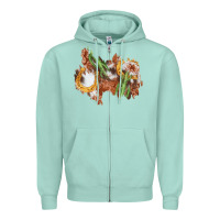 Seafoam horseshoe cowhide cactus patch Zipper Hoodie - AdoDesignShop