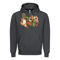 Smoke horseshoe cowhide cactus patch Zipper Hoodie - AdoDesignShop